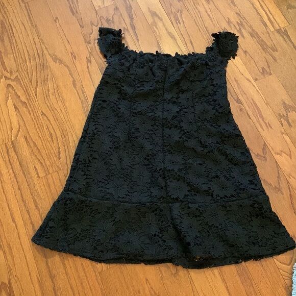 AUXO collection XXL black lace over lining mini dress - Picture 2 of 12